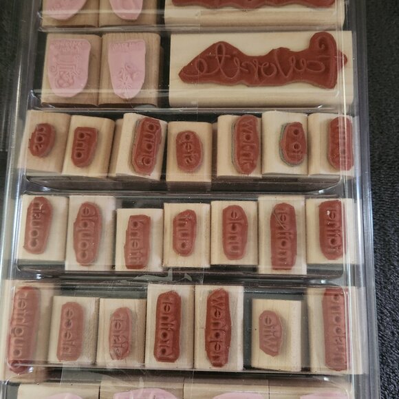 Stampin’ Up! Rubber Stamp Set Family Words & Sentiments – 2004/2007 Wonderful - Picture 2 of 3